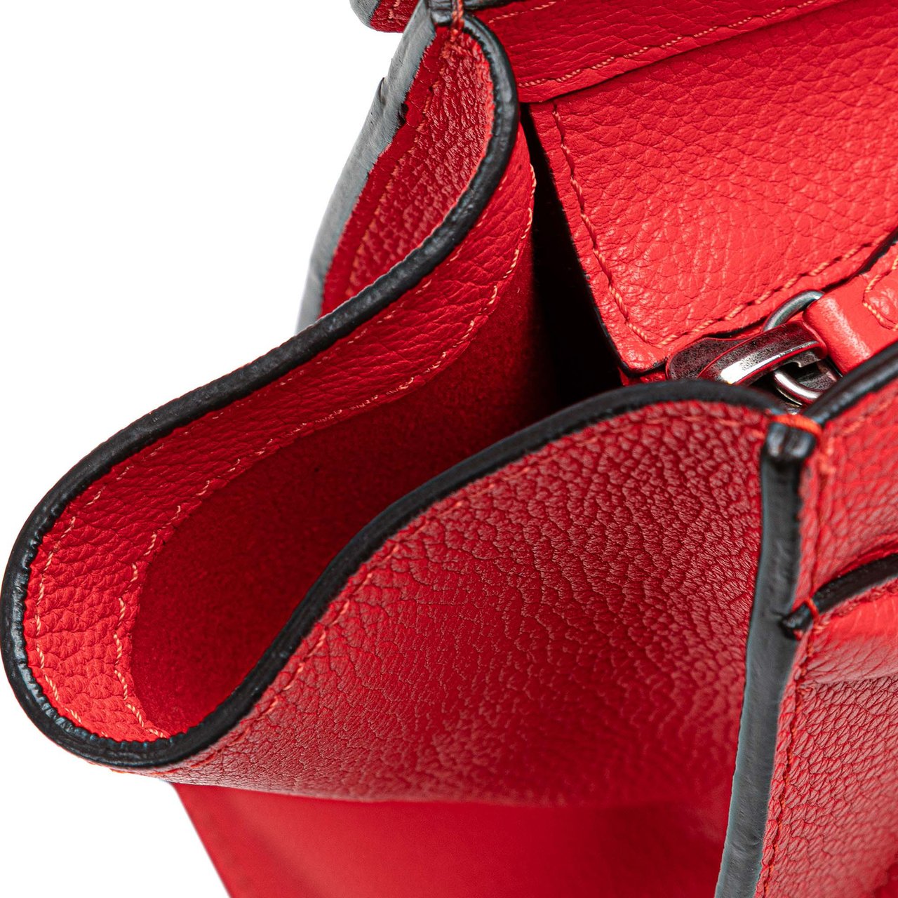 Celine Micro Calfskin Luggage Tote Rood
