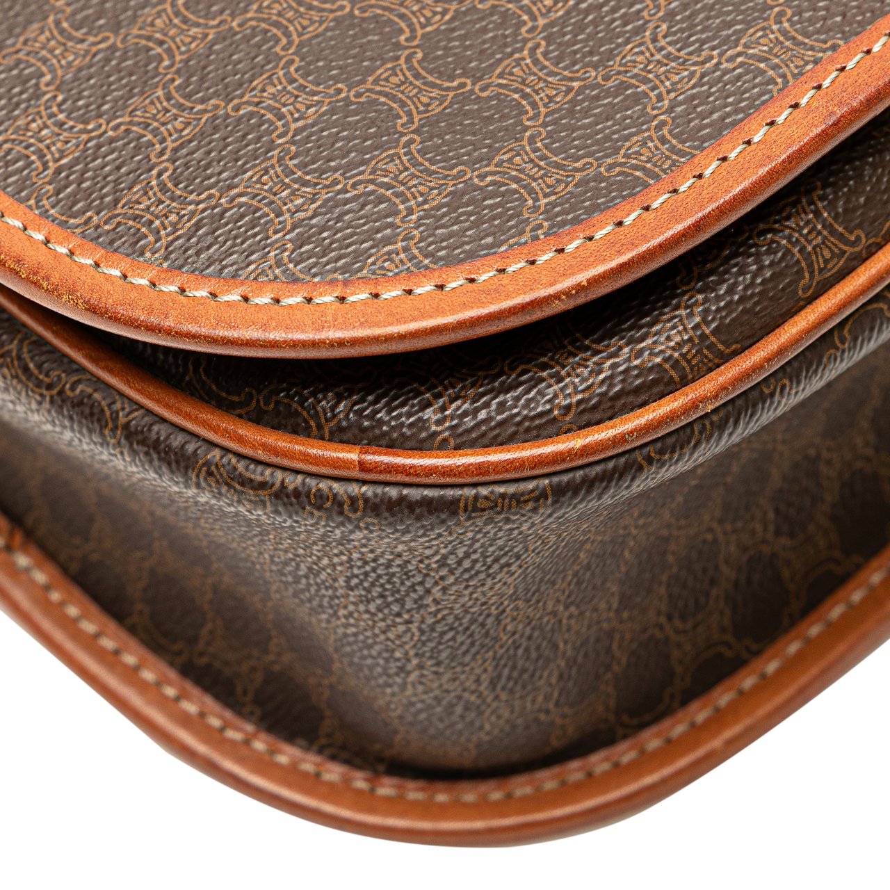 Celine Macadam Coated Canvas Crossbody Bruin