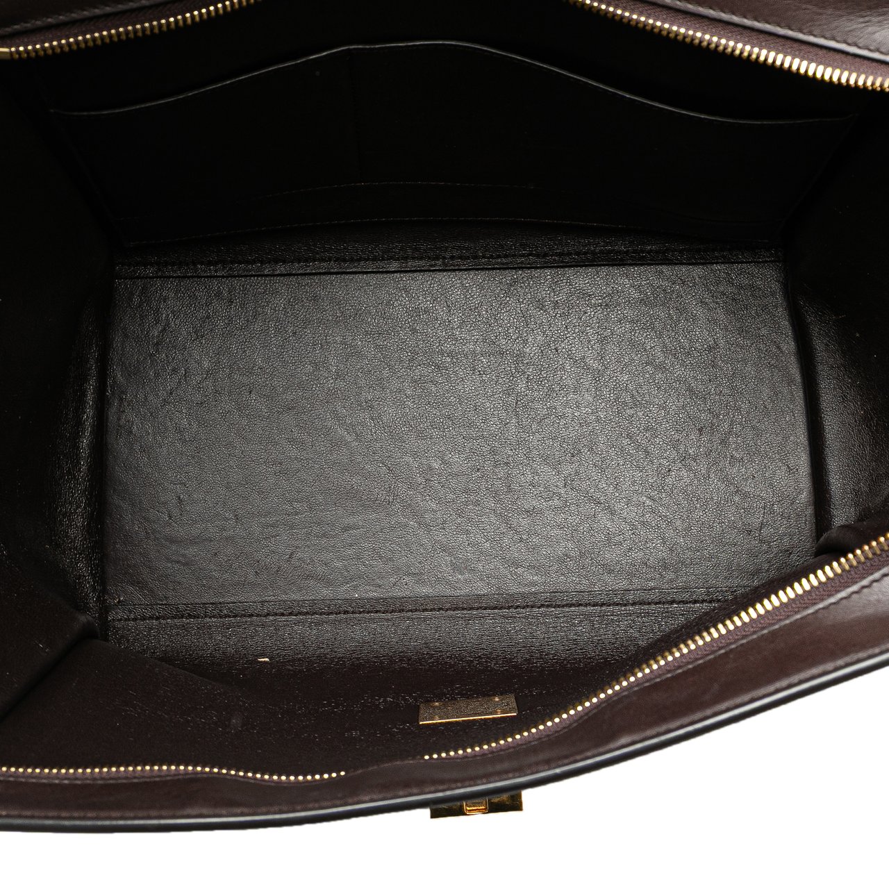 Celine Medium Tricolor Leather Trapeze Satchel Bruin