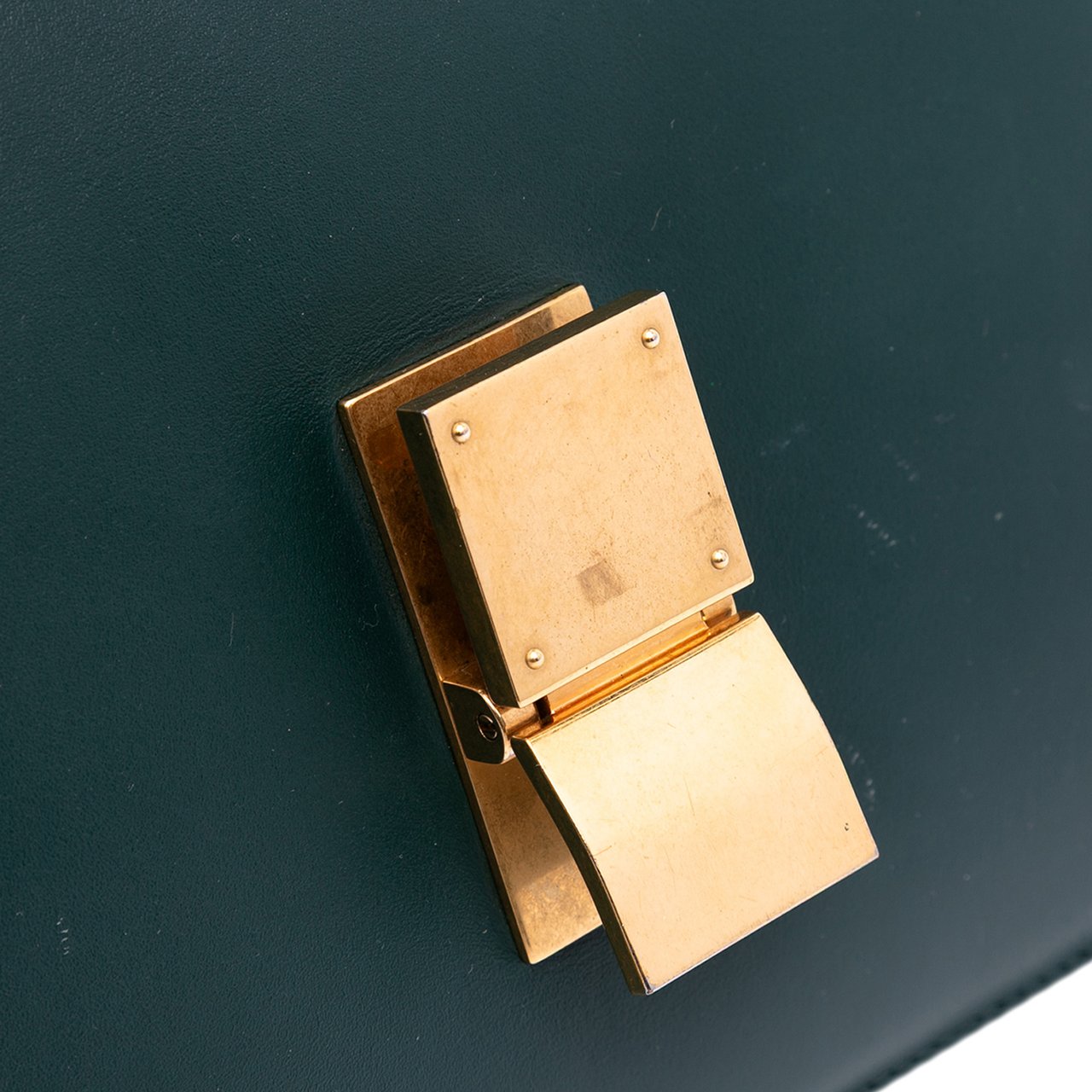Celine Medium Calfskin Classic Box Groen