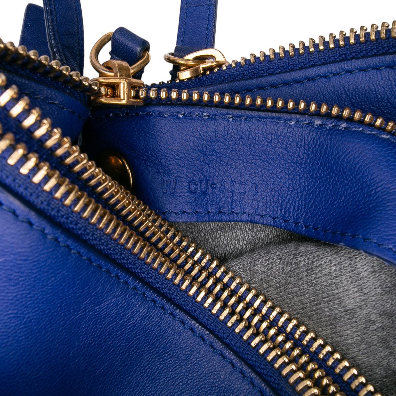 Celine Small Lambskin Trio Crossbody Blauw