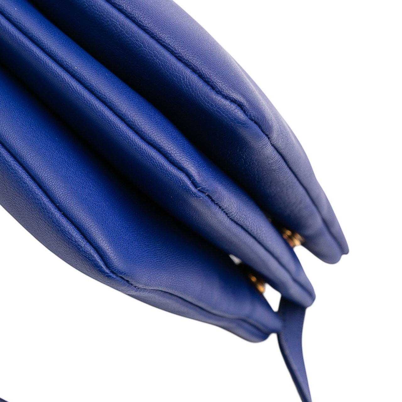 Celine Small Lambskin Trio Crossbody Blauw