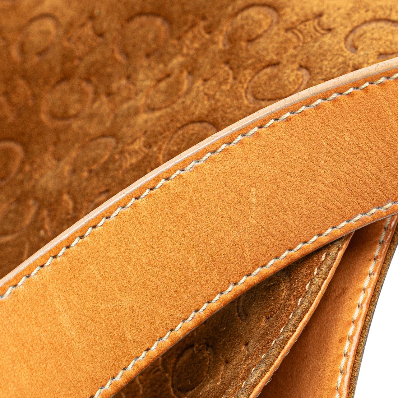 Celine C Macadam Suede Shoulder Bag Bruin