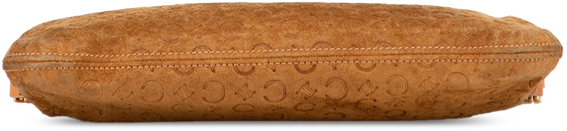 Celine C Macadam Suede Shoulder Bag Bruin