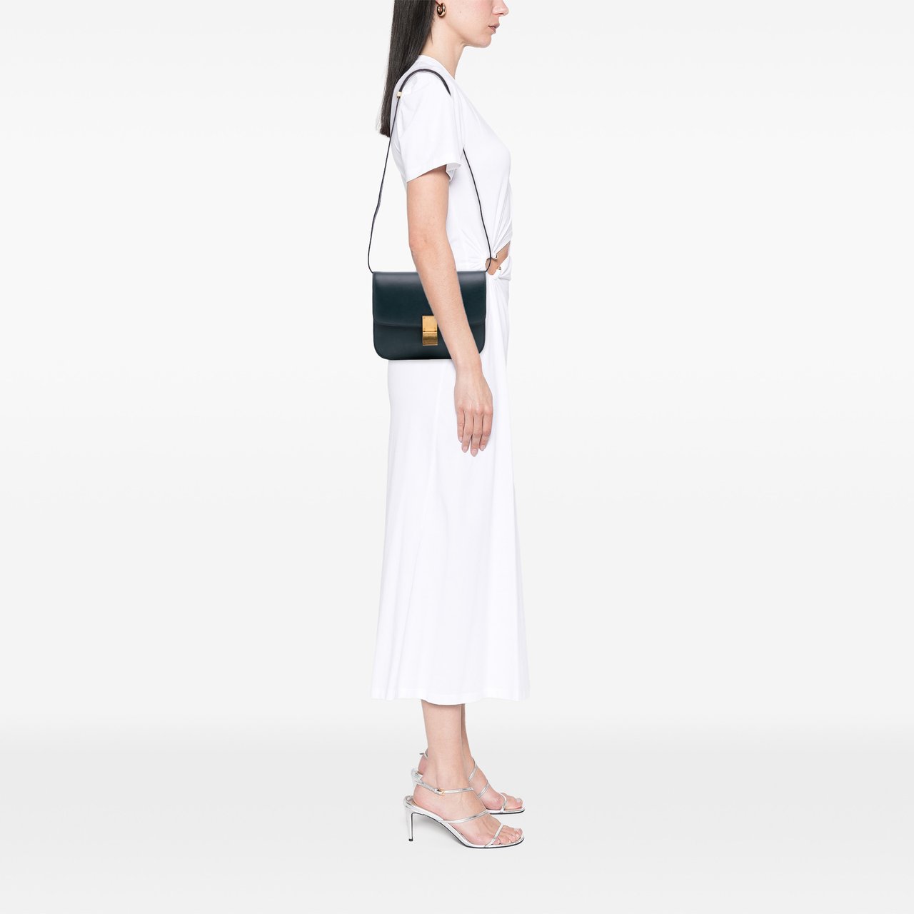 Celine Medium Calfskin Classic Box Groen