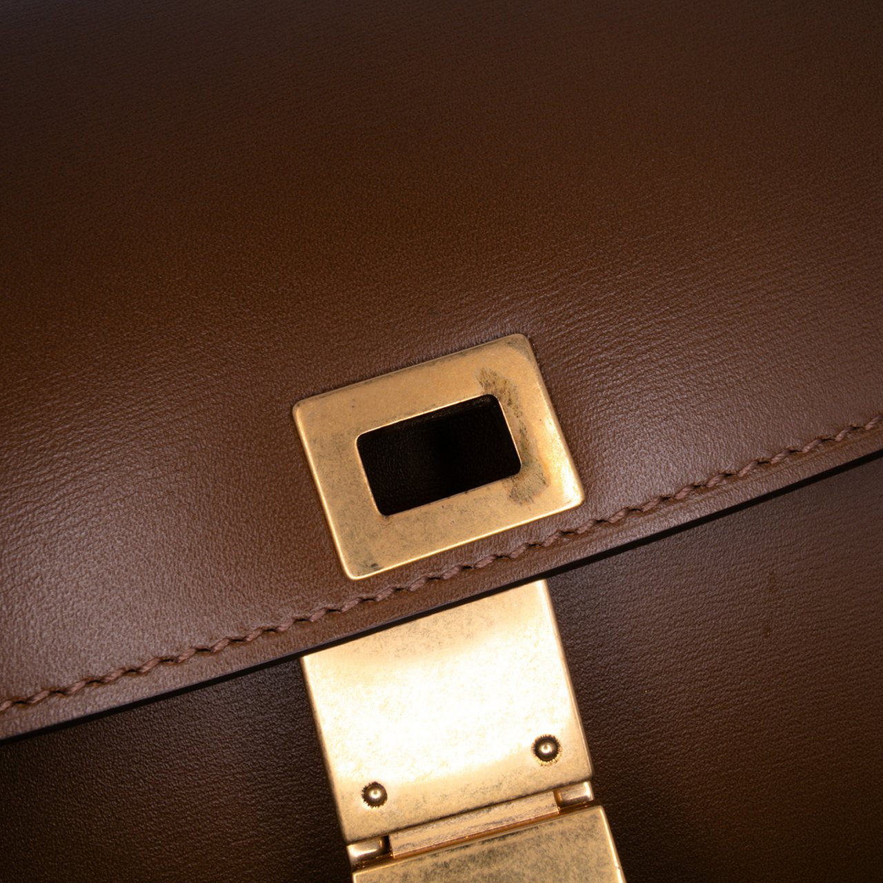 Celine Small Calfskin Classic Box Bruin