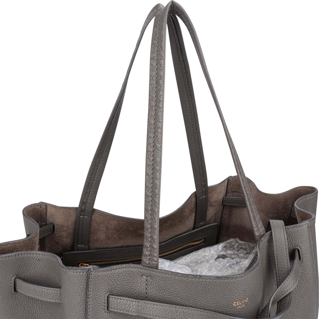 Celine Céline Grey Leather Phantom Handbag Divers