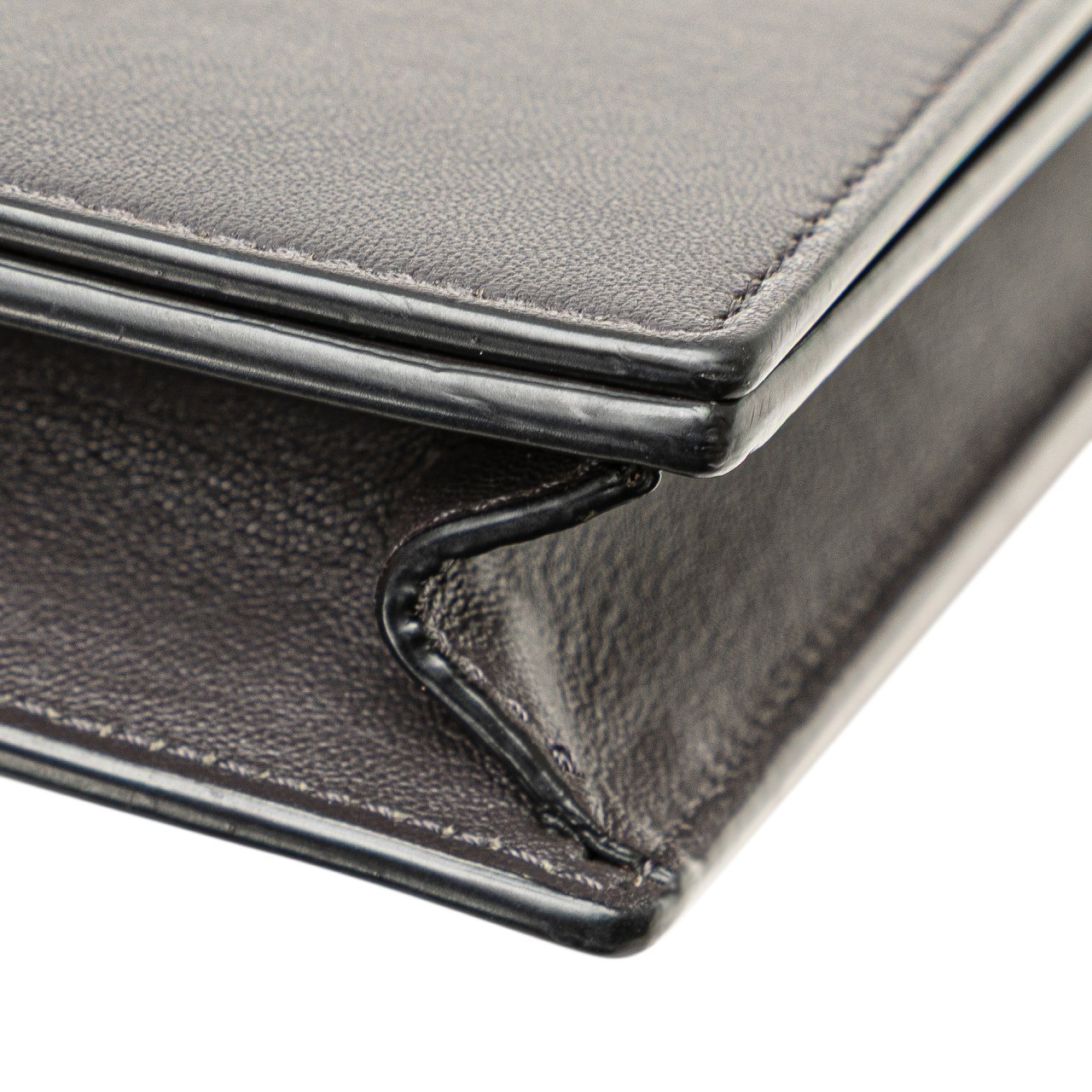 Celine Leather Frame Wallet on Chain Roze