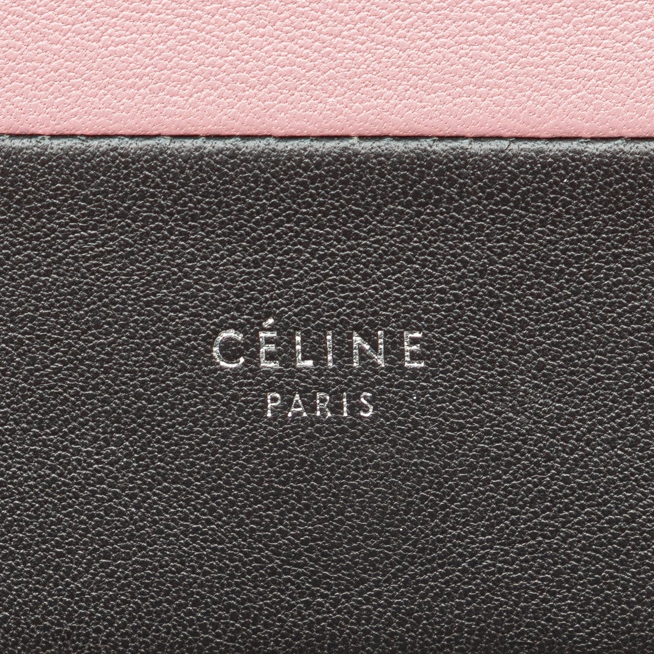 Celine Leather Frame Wallet on Chain Roze