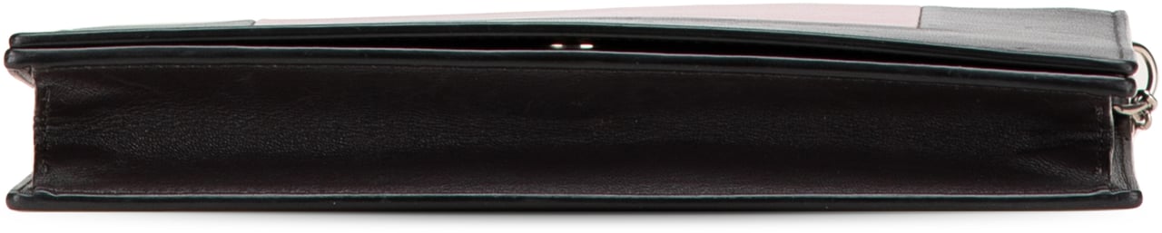 Celine Leather Frame Wallet on Chain Roze