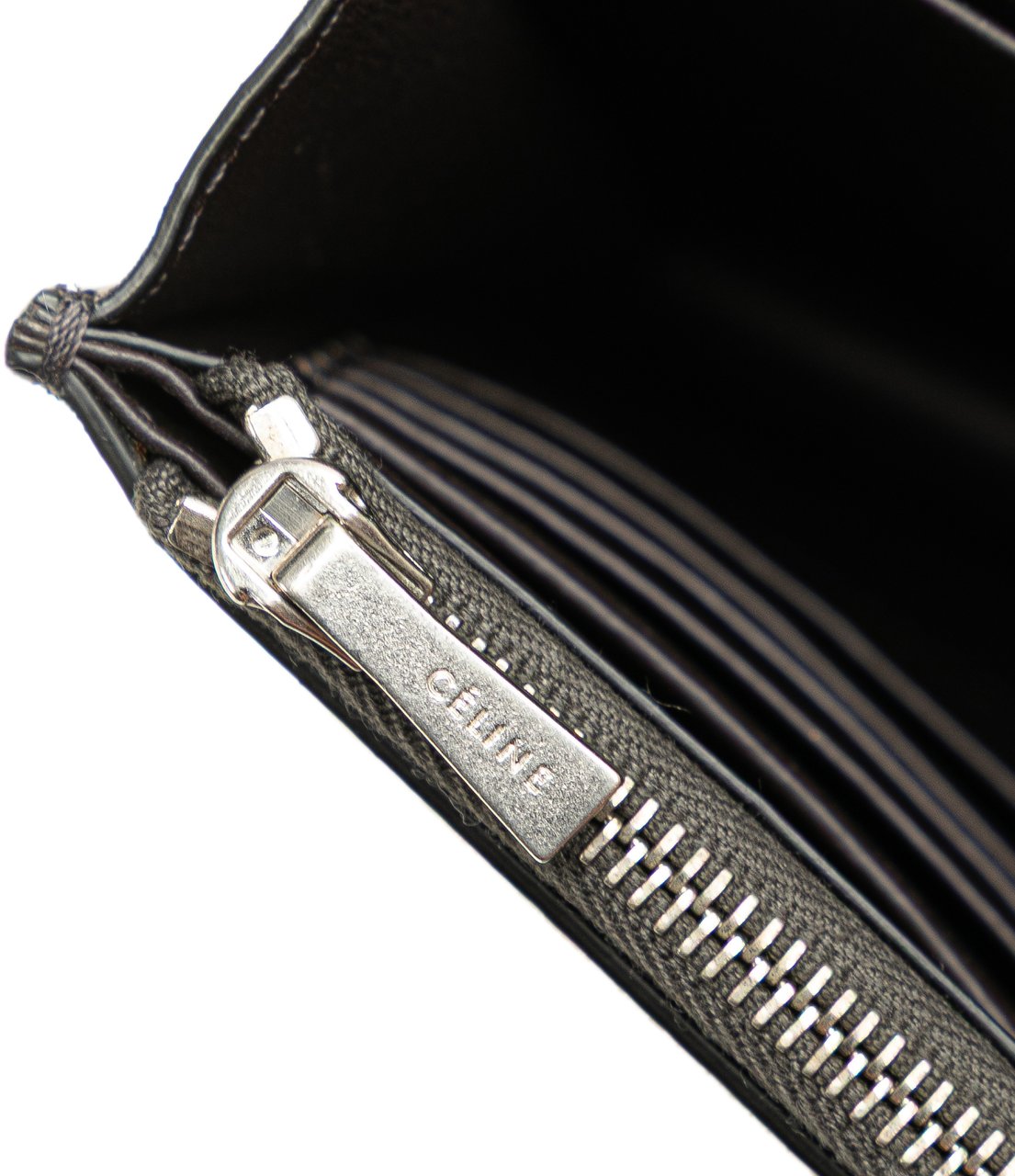 Celine Leather Frame Wallet on Chain Roze