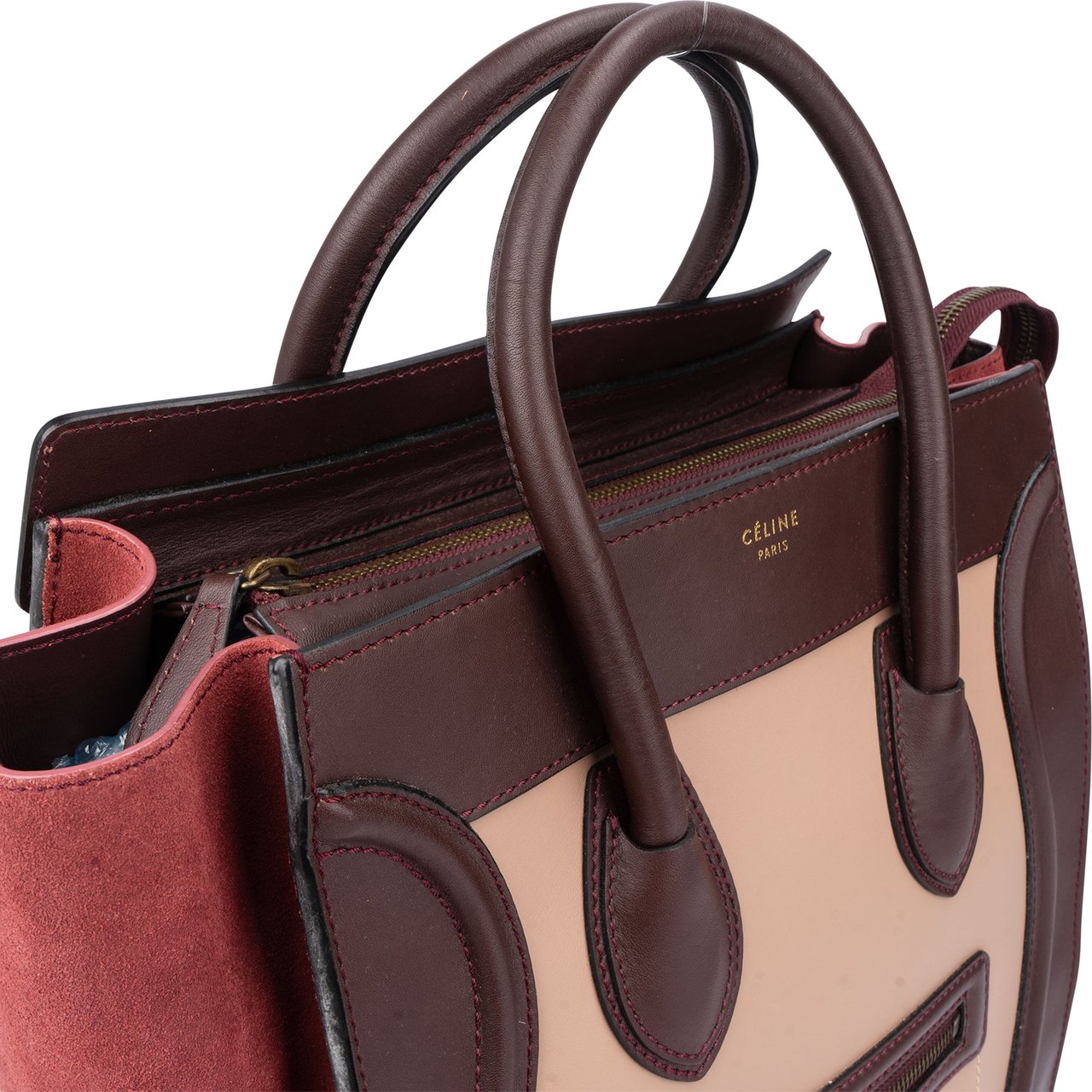 Celine Céline Tricolor Leather Luggage Handbag Divers