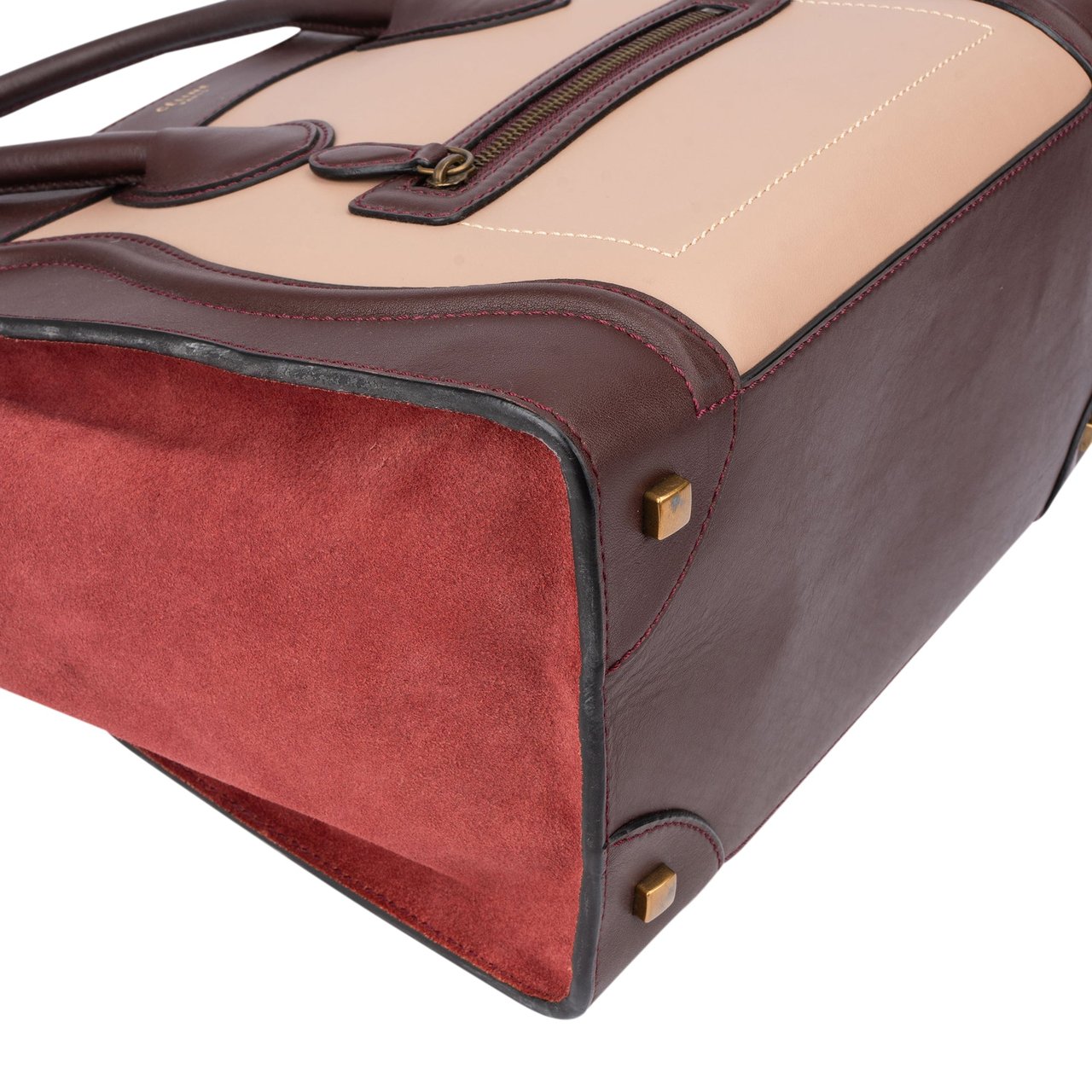 Celine Céline Tricolor Leather Luggage Handbag Divers