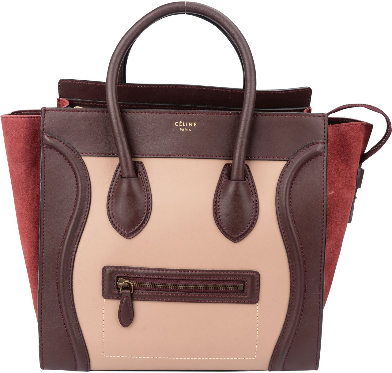 Celine Céline Tricolor Leather Luggage Handbag Divers