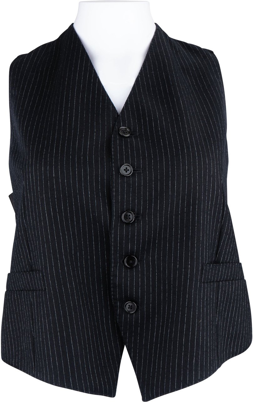 Celine Celine Laine Pinstripes Vest (D36 / FR38) Zwart