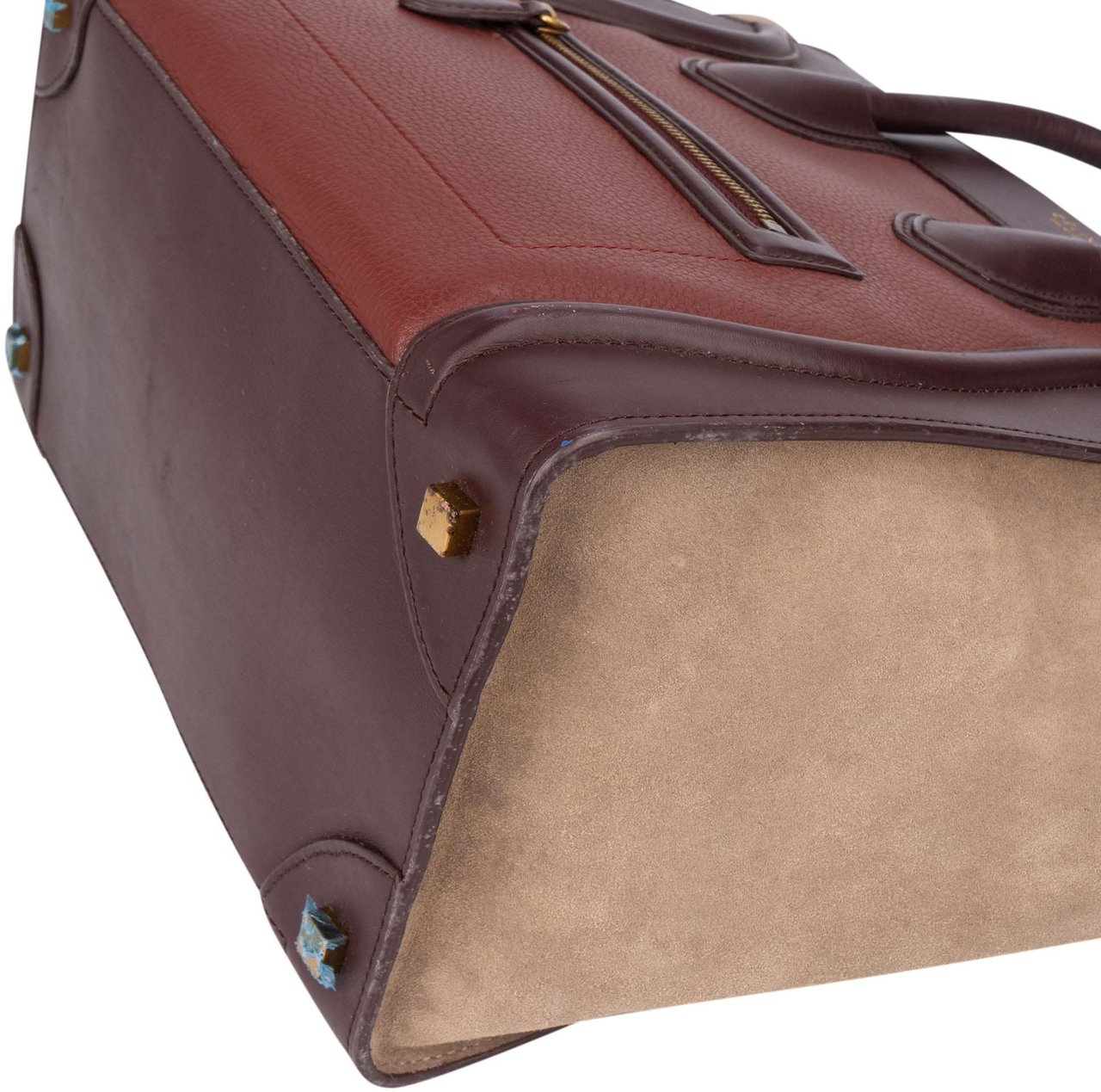 Celine Céline Tricolor Leather Luggage Handbag Divers