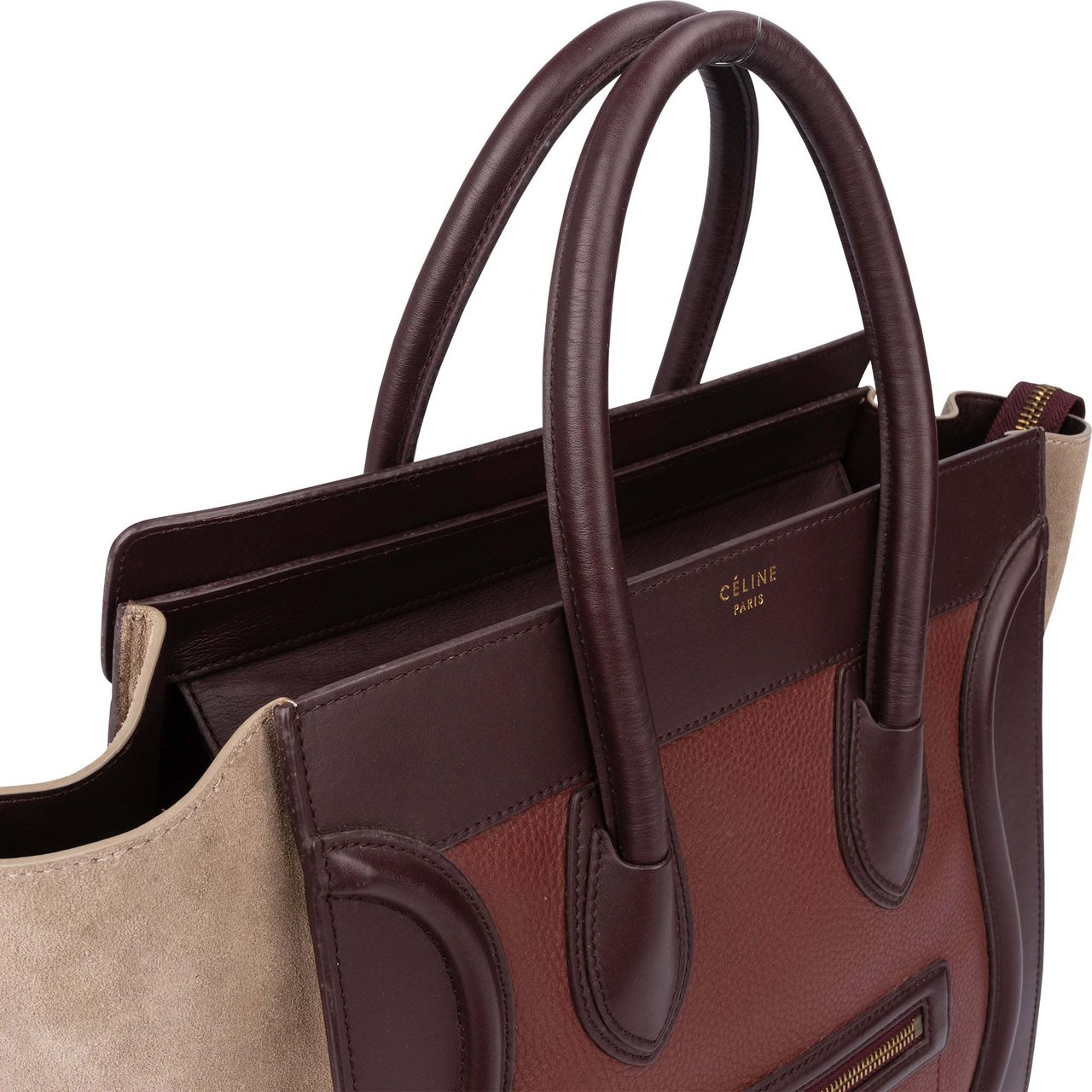 Celine Céline Tricolor Leather Luggage Handbag Divers