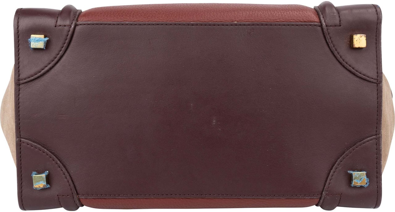 Celine Céline Tricolor Leather Luggage Handbag Divers