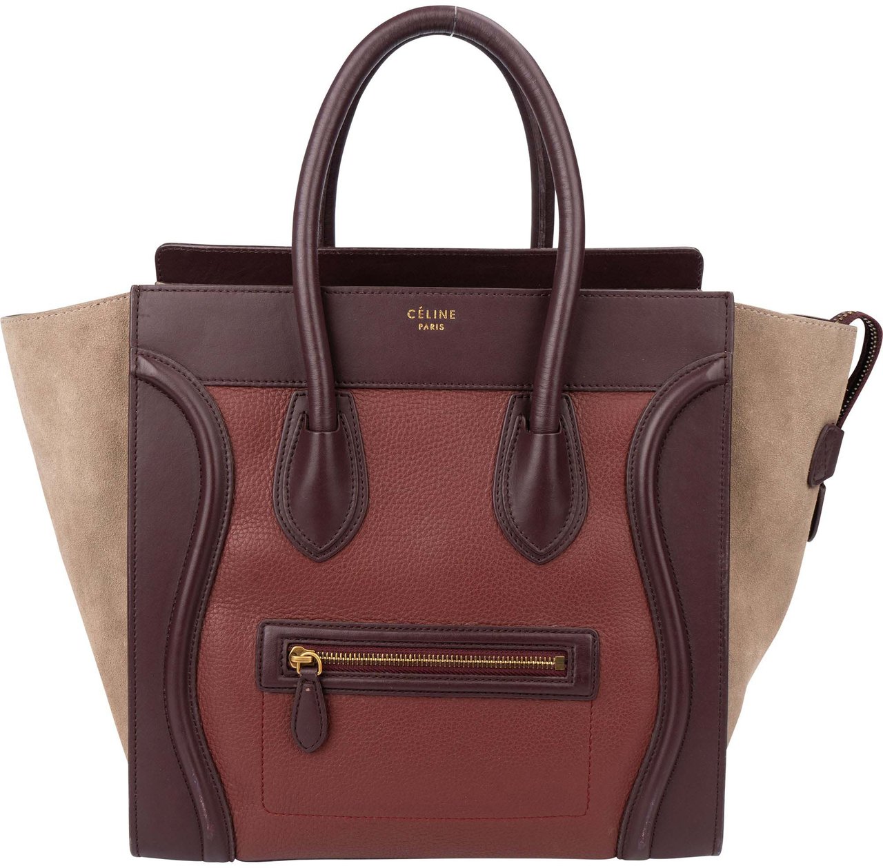 Celine Céline Tricolor Leather Luggage Handbag Divers