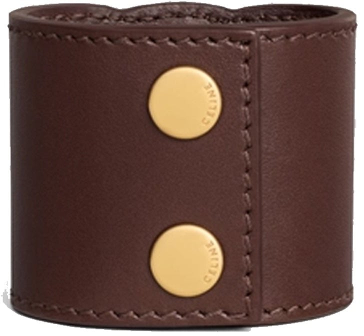 Celine Leather Hair Cuff Bruin
