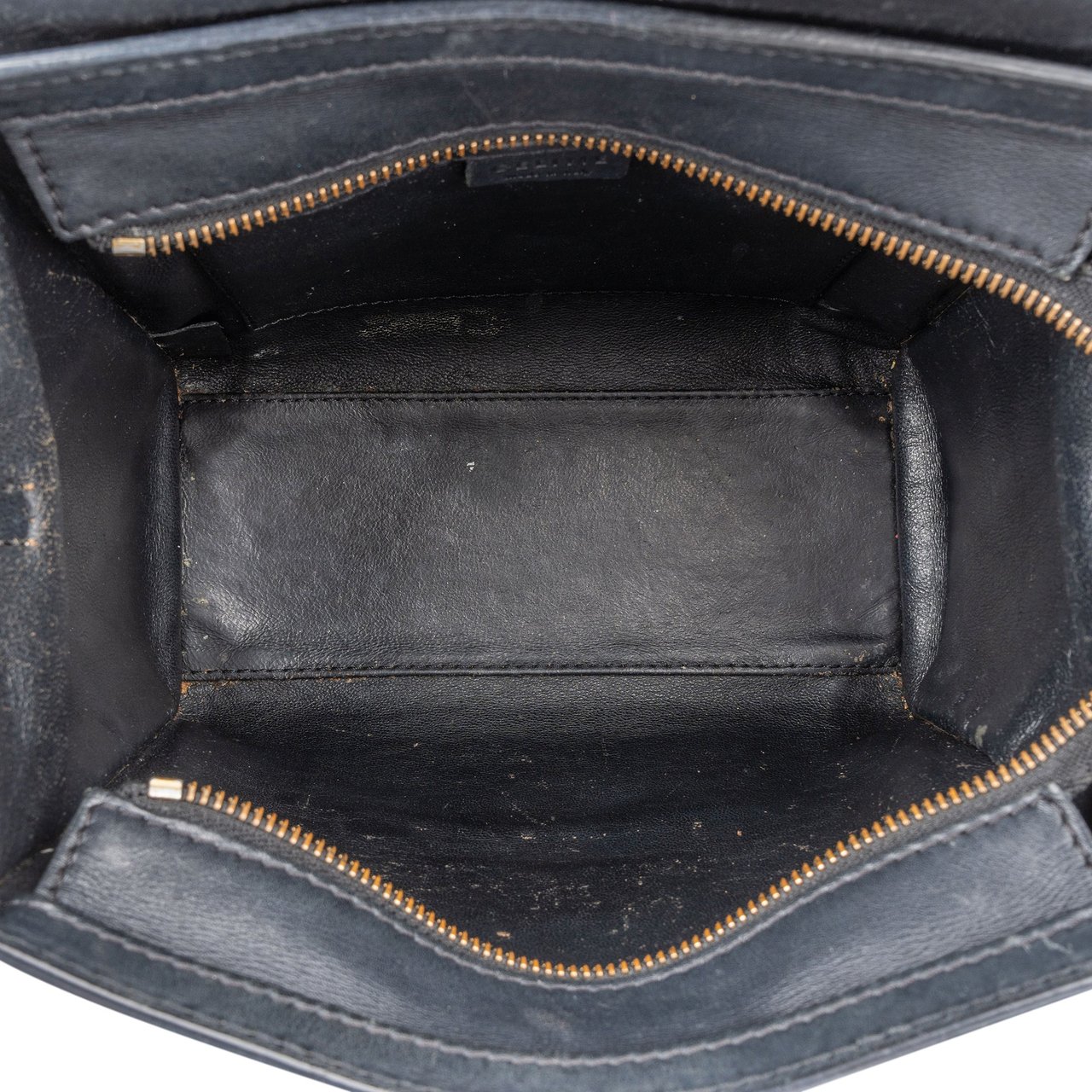 Celine Céline Tricolor Leather Luggage Handbag Zwart