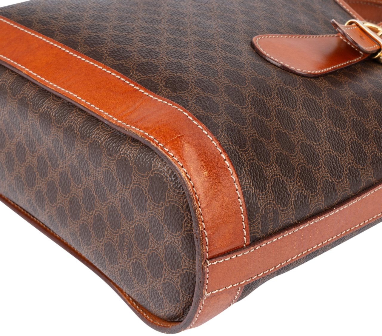 Celine Celine Maccadam Monogram Handbag Bruin