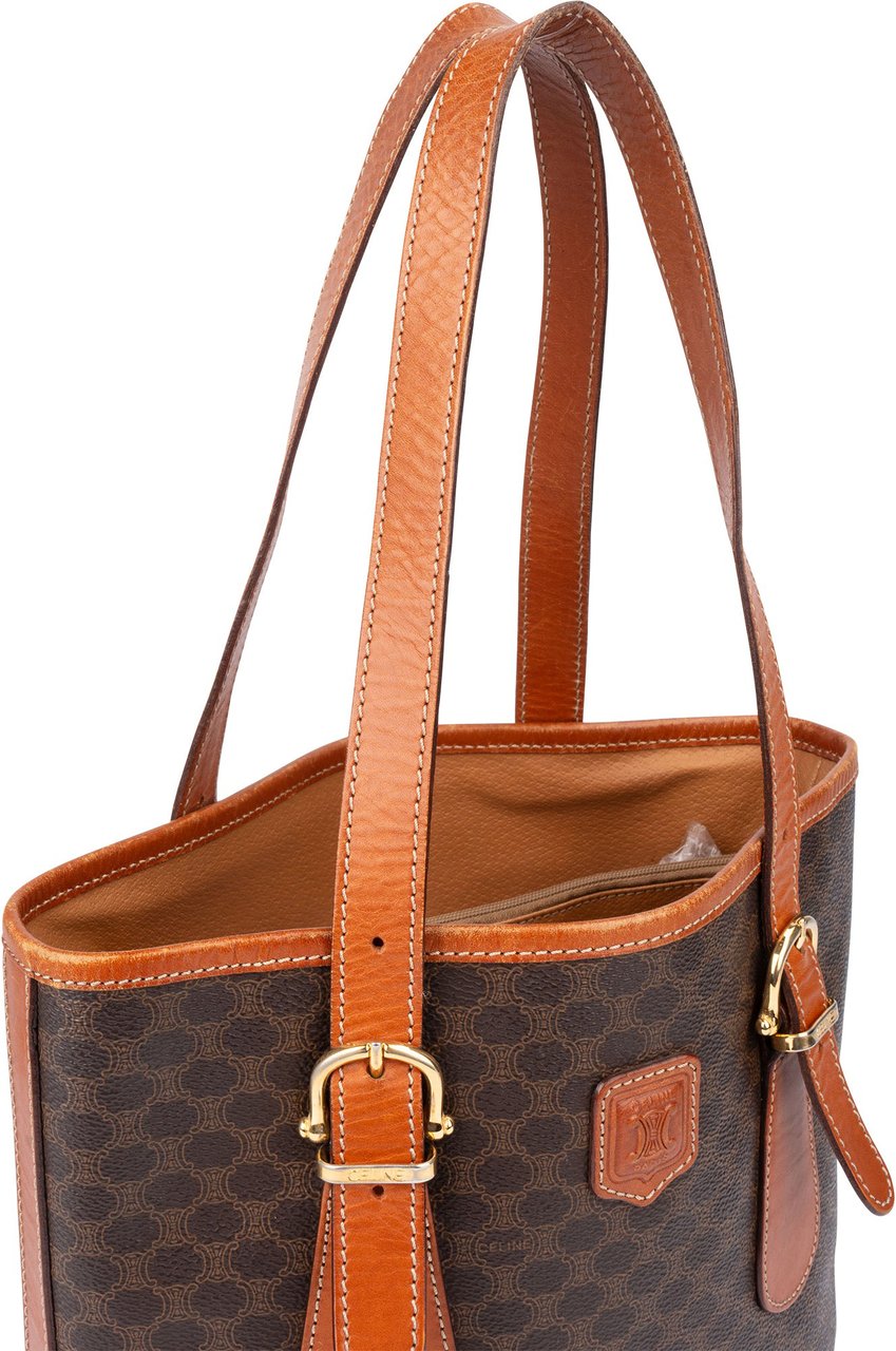 Celine Celine Maccadam Monogram Handbag Bruin