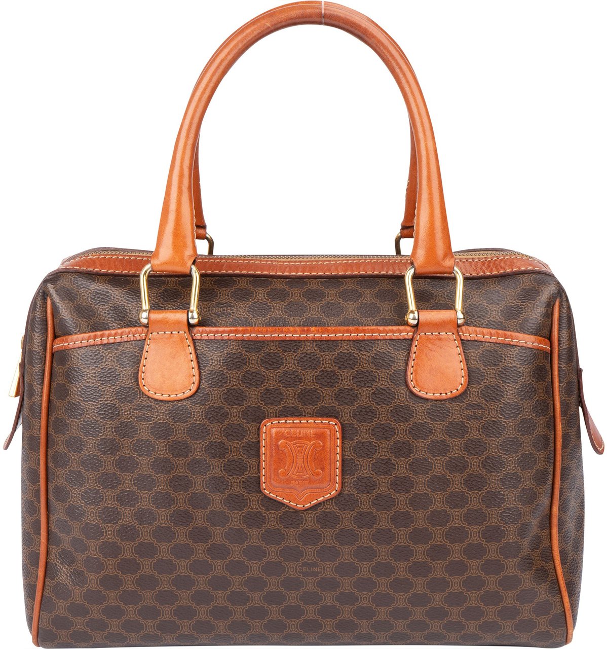 Celine Celine Maccadam Monogram Handbag Bruin