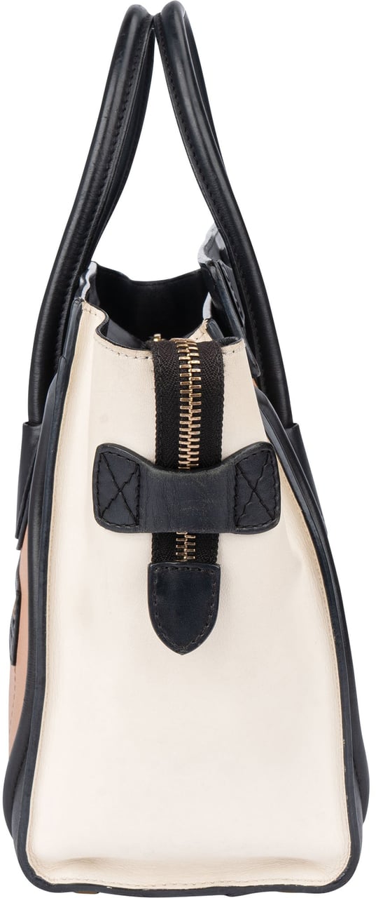 Celine Céline Tricolor Leather Luggage Handbag Zwart