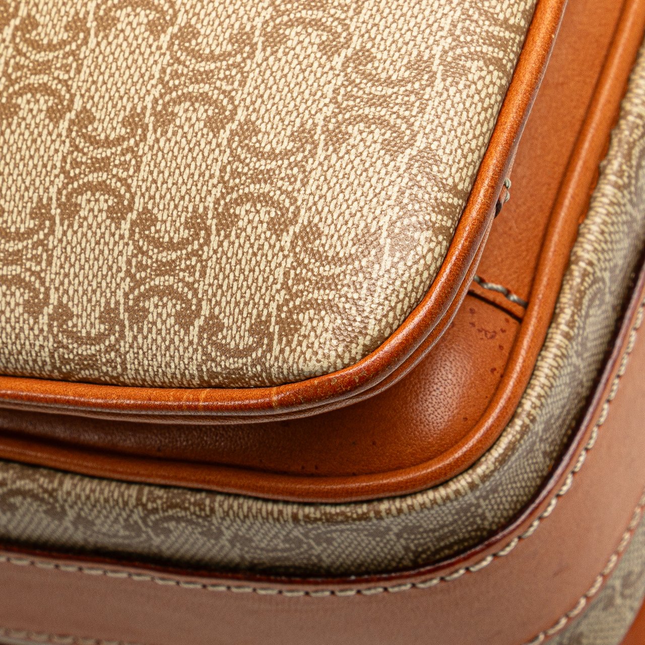 Celine Macadam Coated Canvas Crossbody Bruin
