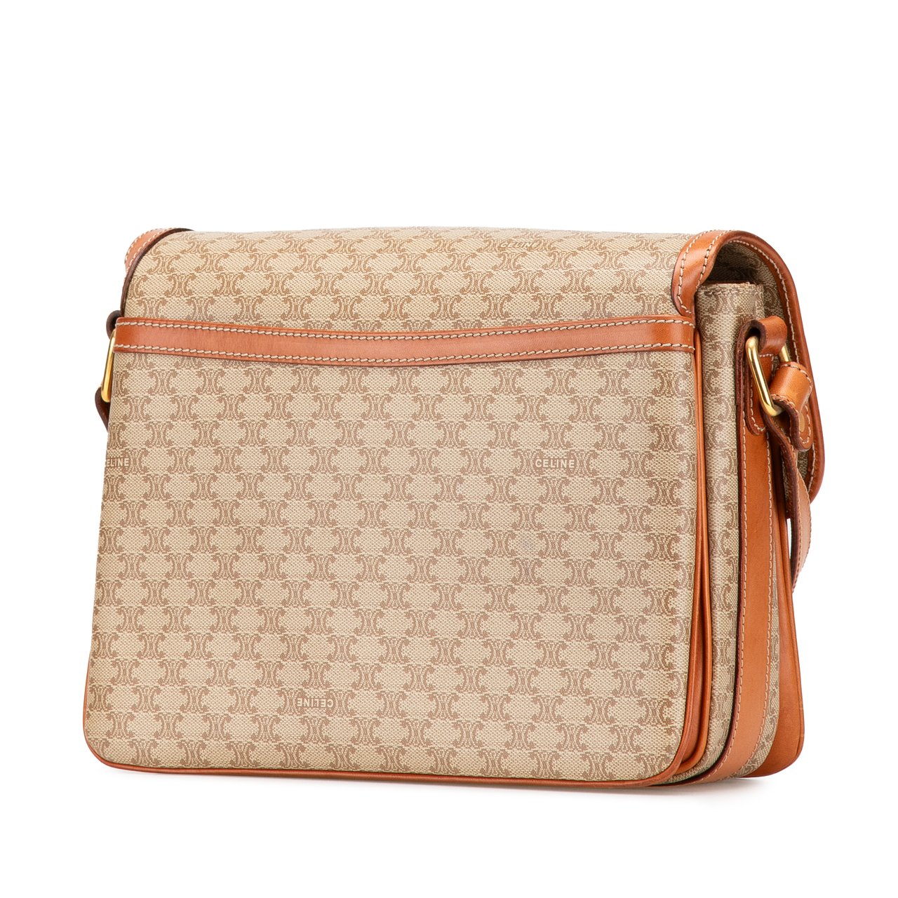 Celine Macadam Coated Canvas Crossbody Bruin