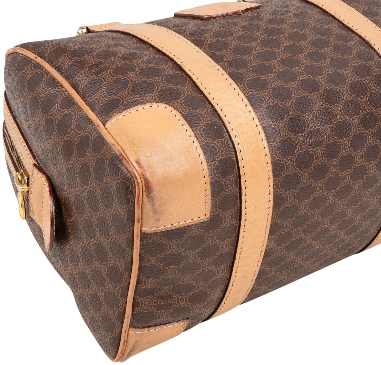 Celine Celine Maccadam Monogram Handbag Bruin