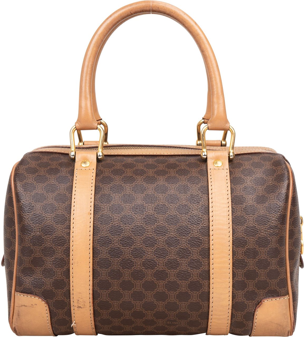 Celine Celine Maccadam Monogram Handbag Bruin
