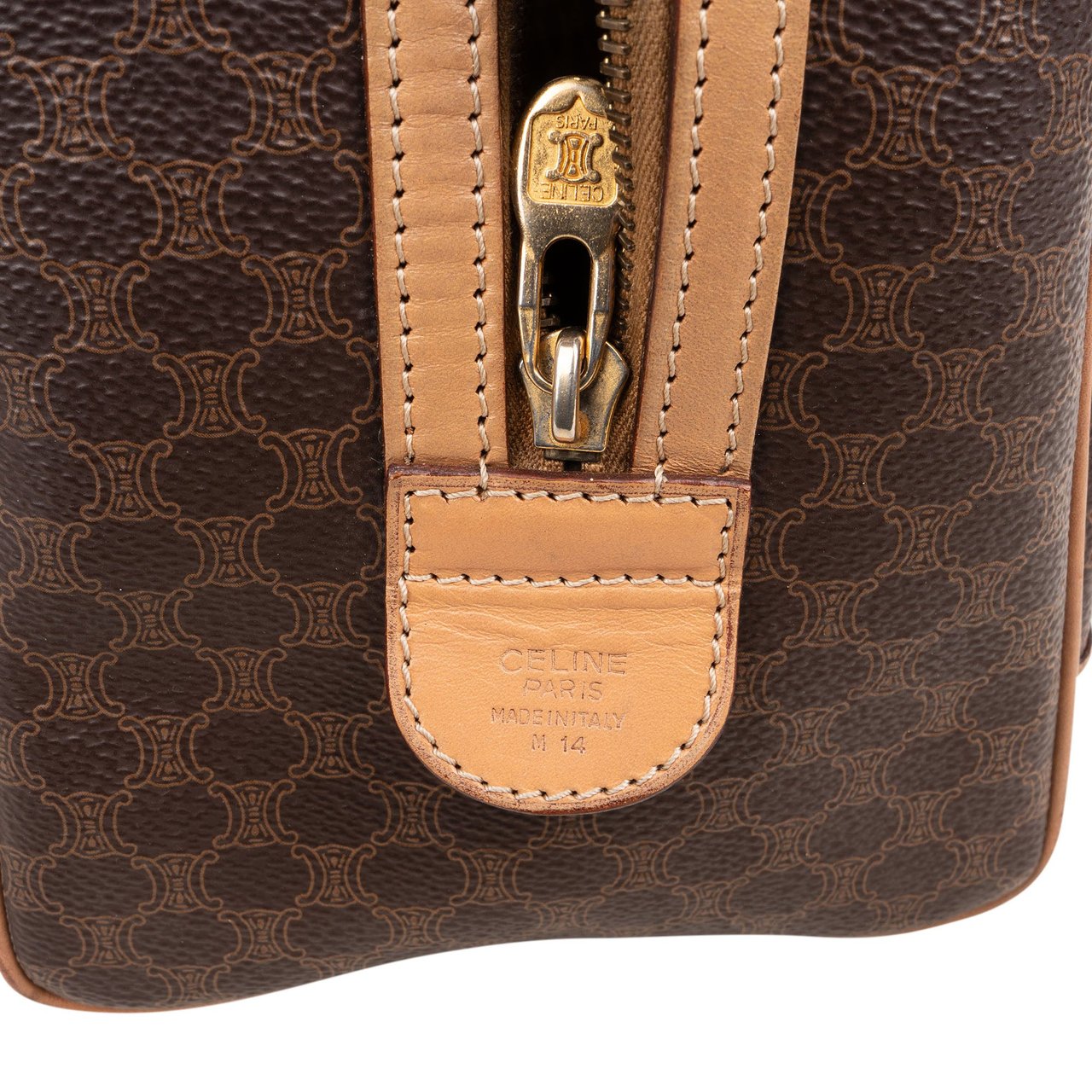 Celine Celine Maccadam Monogram Handbag Bruin