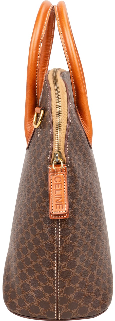 Celine Celine Maccadam Monogram Handbag Bruin