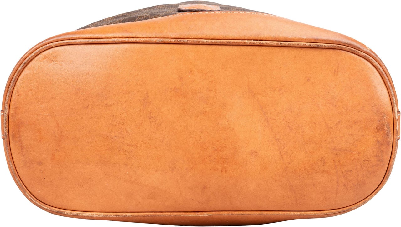 Celine Celine Maccadam Monogram Bucket Crossbody Bag Bruin