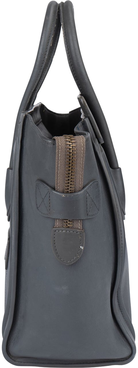 Celine Céline Grey Leather Luggage Handbag Donkergrijs