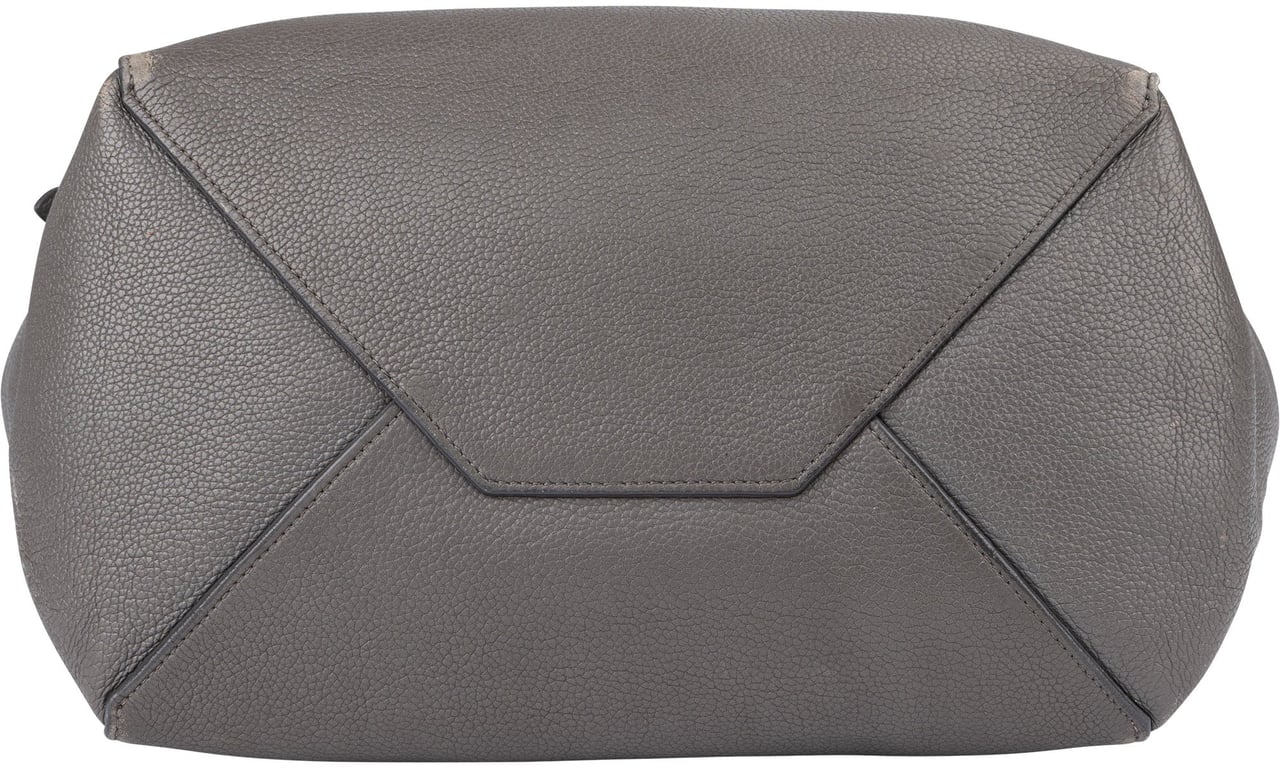 Celine Céline Grey Leather Phantom Tote Small Handbag Donkergrijs
