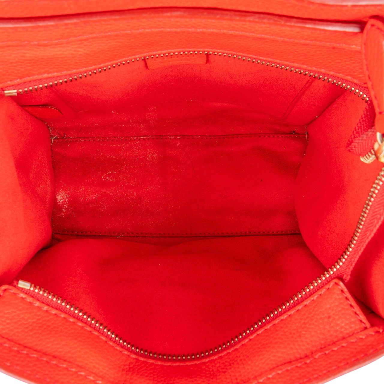 Celine Céline Red Leather Luggage Handbag Rood