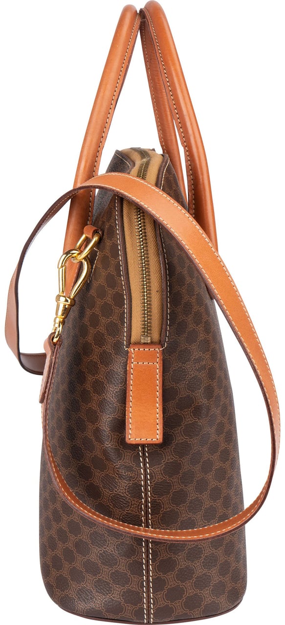 Celine Celine Maccadam Monogram Handbag Bruin
