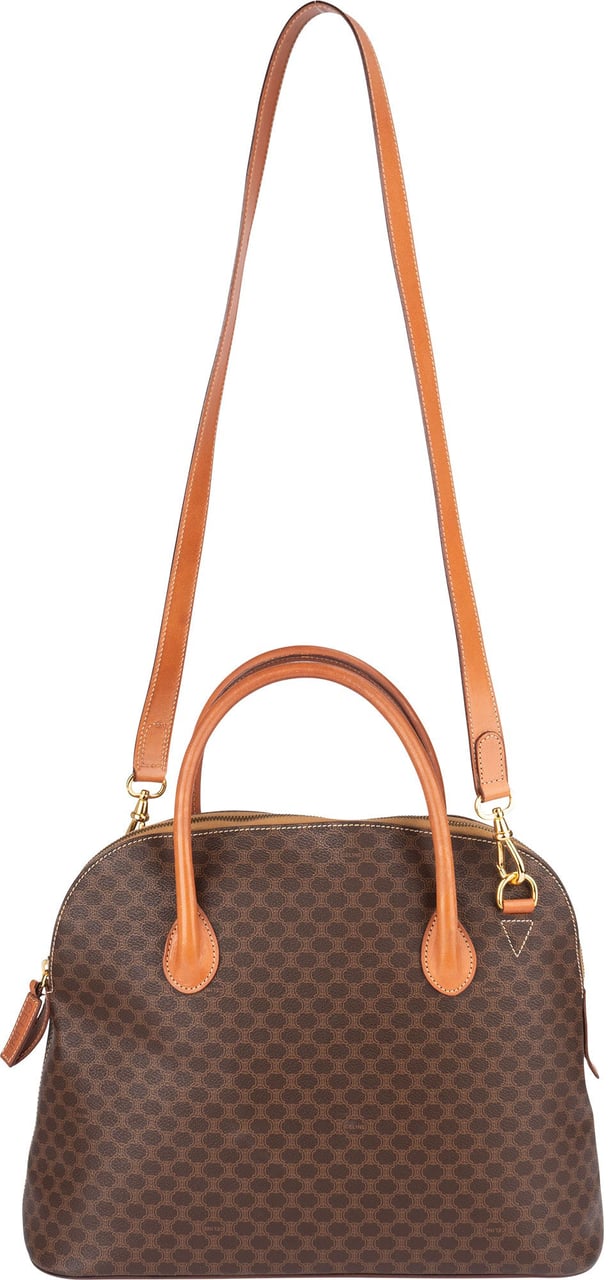 Celine Celine Maccadam Monogram Handbag Bruin