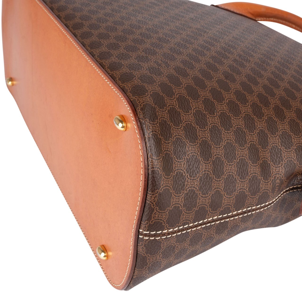 Celine Celine Maccadam Monogram Handbag Bruin