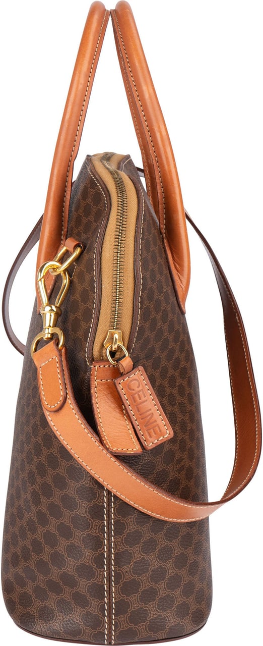 Celine Celine Maccadam Monogram Handbag Bruin