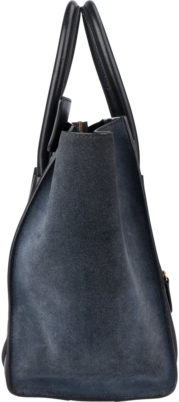 Celine Céline Tricolor Leather Luggage Handbag Zwart