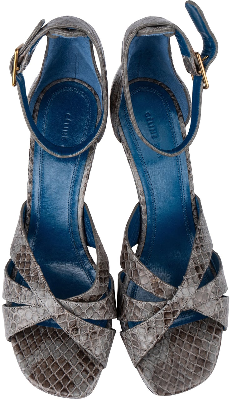 Celine Céline Exotic Python Spartiates Heels (37) Divers