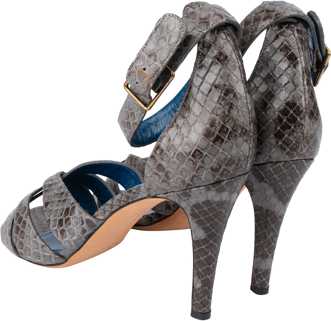 Celine Céline Exotic Python Spartiates Heels (37) Divers