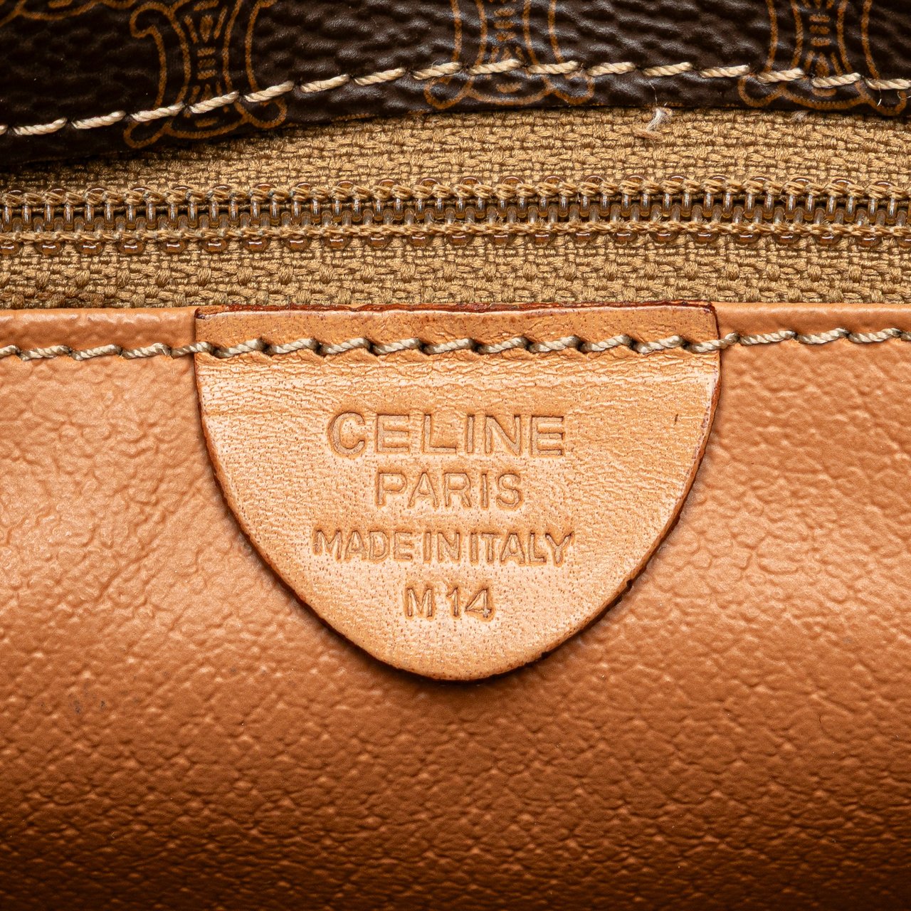 Celine Macadam Coated Canvas Crossbody Bruin