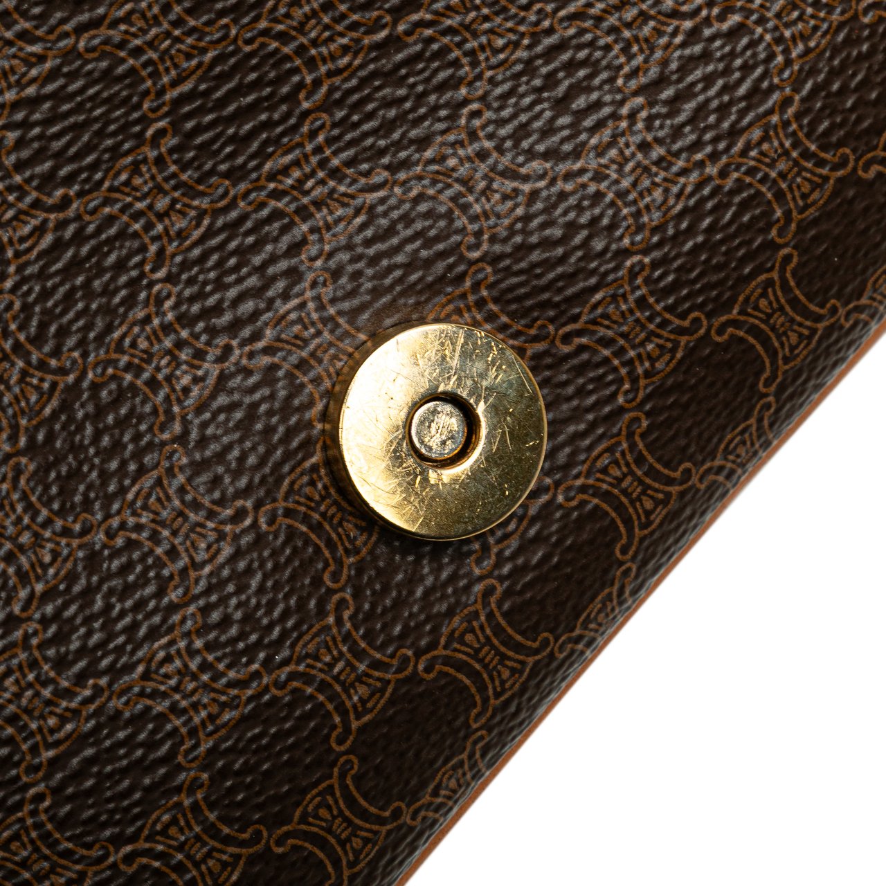 Celine Macadam Coated Canvas Crossbody Bruin