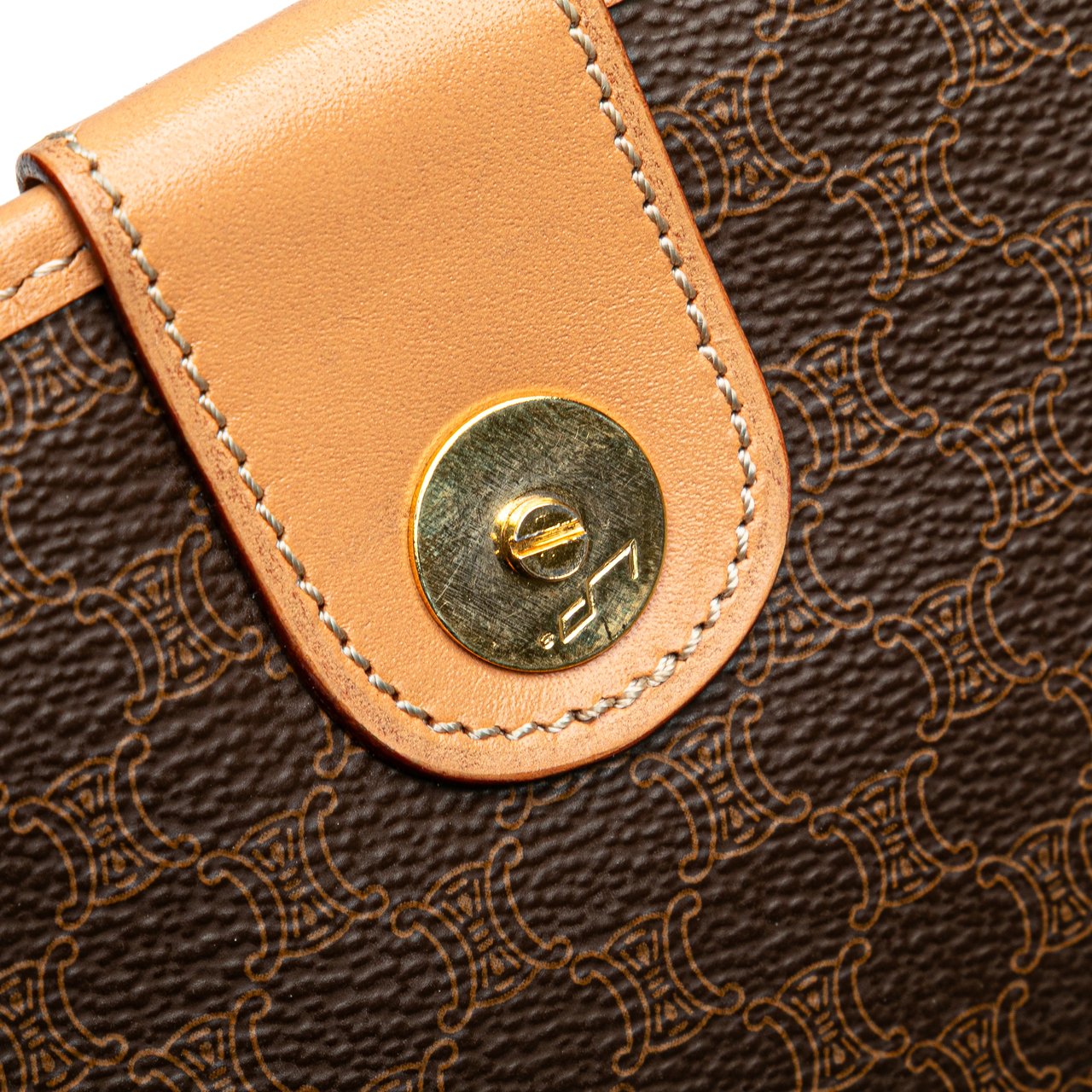 Celine Macadam Coated Canvas Crossbody Bruin