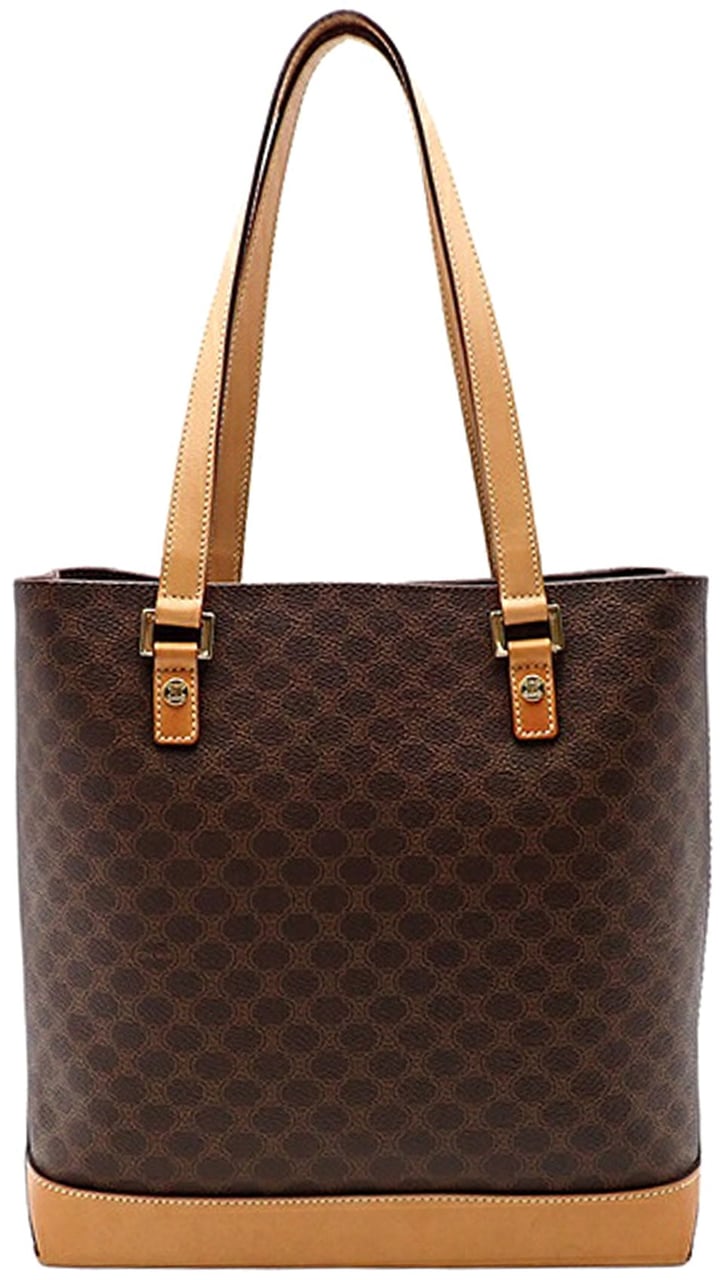 Celine Macadam Coated Canvas Tote Bruin